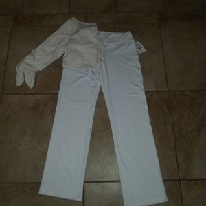 Cream and White Fitness Loungewear